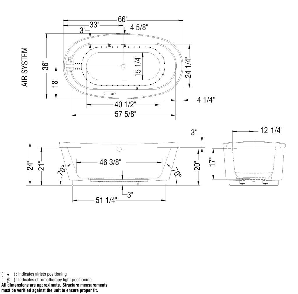 MAAX JAZZ 66" x 36" ACRYLIC FREESTANDING OVAL BATHTUB AEROFEEL OPTIONAL