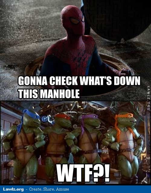 the-amazing-spider-man-movie-funny-meme-teenage-mutant-ninja-turtles-gonna-check-whats-down-this-manhole-sewer.jpg