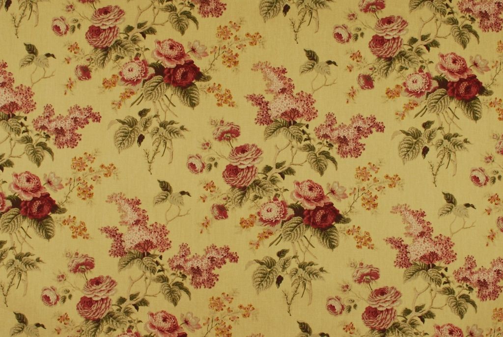 Discount Waverly Fabric / Emma's Garden Tea Stain / Clearance Fabric
