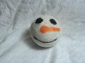 Set of 2 Snowmen Wool Dryer Balls - Smiley