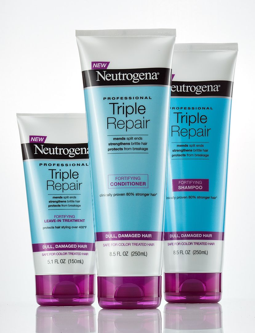Neutrogena Professional Triple Repair Hair Shampoo Conditioner & Leave-In Treatment Review & Giveaway