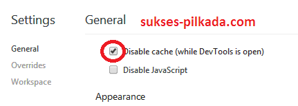 Disable cache