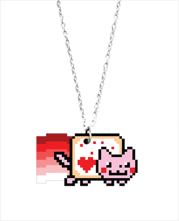 "Valentine Nyan Cat Necklace" at Hey Chickadee
