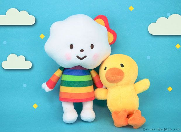 Fluffy House Miss Rainbow and Chicky Plush Set