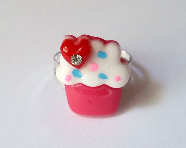 Etsy Sundays: Candy Graffiti Red Cupcake Adjustable Ring