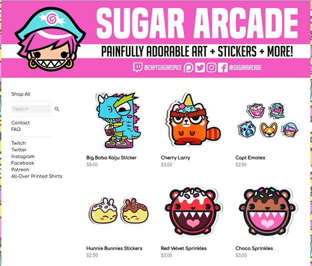 Sugar Arcade Online Store OPEN!