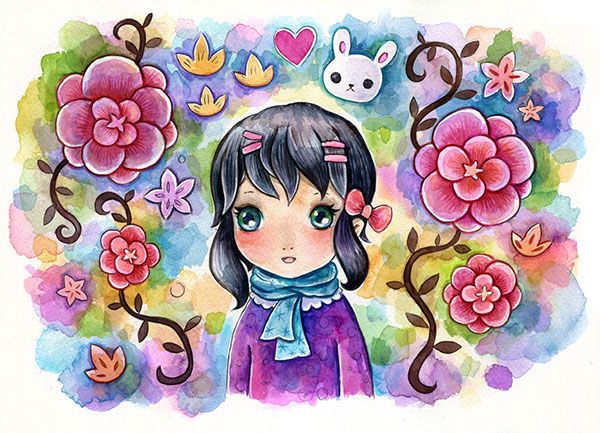 Jeremiah Ketner Cold Outside Watercolor Painting