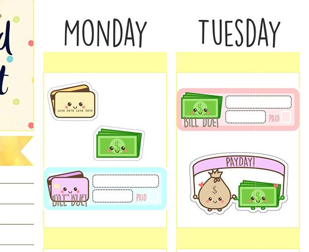 Etsy Sundays: Two Red Crafters Kawaii Money Stickers