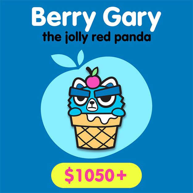 Sugar Arcade Enamel Pin Kickstarter - Berry Gary Pin