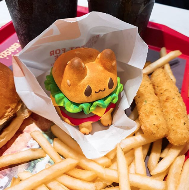 cat burger plush