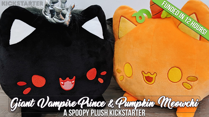 Tasty Peach Studios Giant Vampire Prince & Pumpkin Meowchi Kickstarter