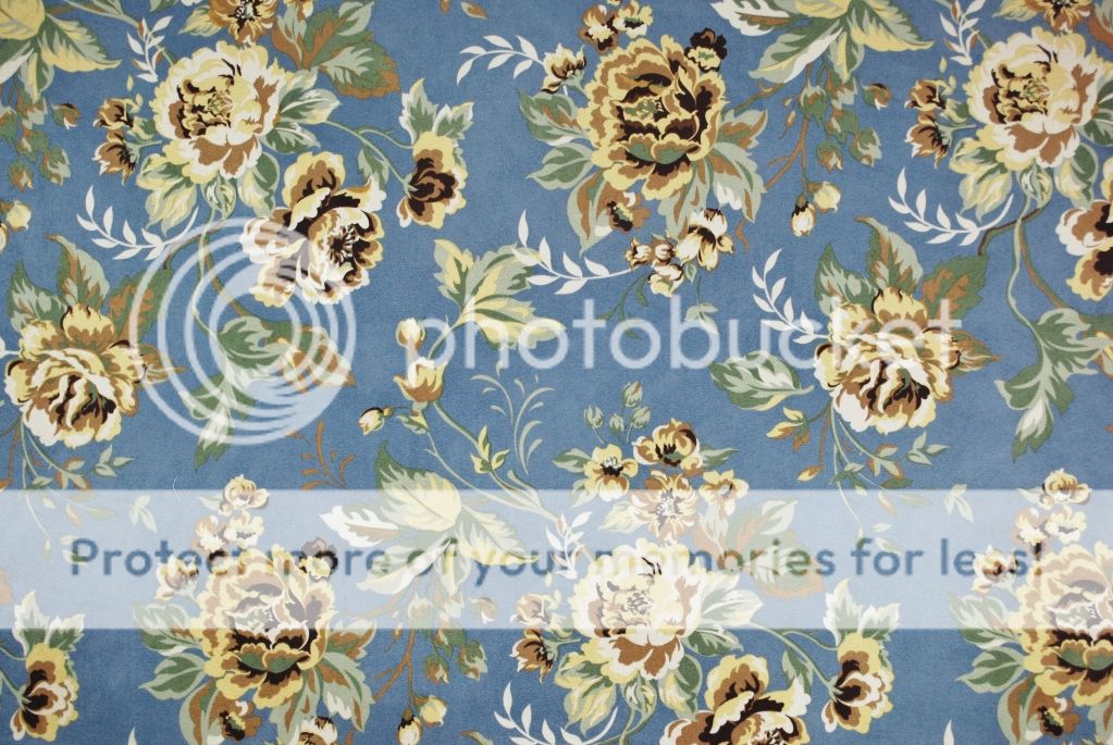 Upholstery Fabric Dovile Powder Blue Suede Floral Upholstery Fabric