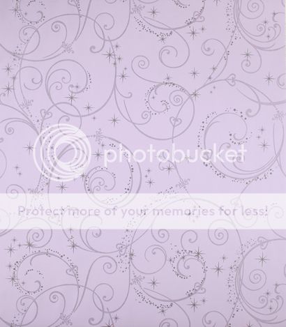 Purple Silver Glitter Wallpaper Disney DK5965 Swirl Scroll Girls Wallpaper