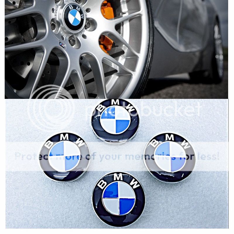 4 BMW WHEEL CENTRE CAPS 68MM 10 PIN CLIP FITS 1,3,5,7 Series E90 E34 Z4 8 prod