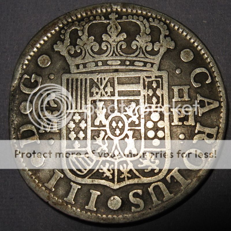  Spanish Colonial 2 Reales Silver 1766 King Carlos III Madrid Mint