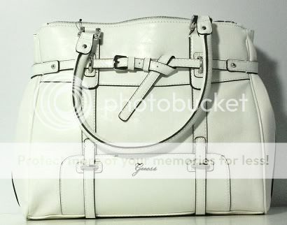 New Guess Avera Medium Satchel Handbag VY333406 White NWT