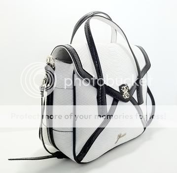 NEW GUESS Confession Flap Satchel, VG332818 WHITE MULTI, NWT 