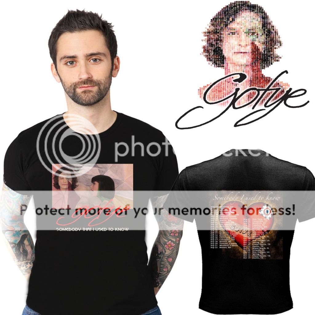 New Gotye Tour 2012 CD Albums Two Side Black Shirt s M L XL 2XL